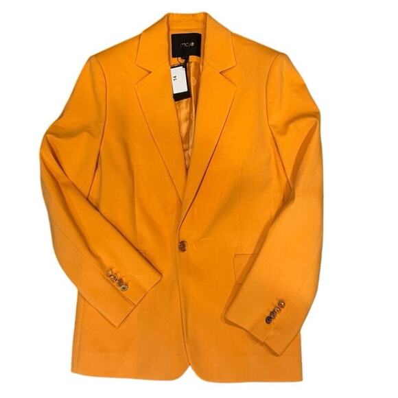 Maje Orange Tailored Blazer – Women’s FR 40 (US 8) - Picture 5 of 10